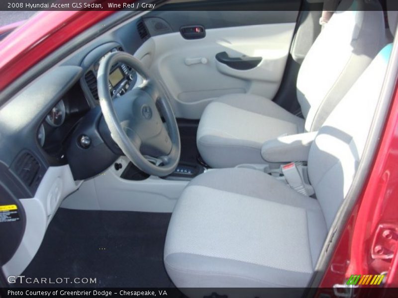  2008 Accent GLS Sedan Gray Interior