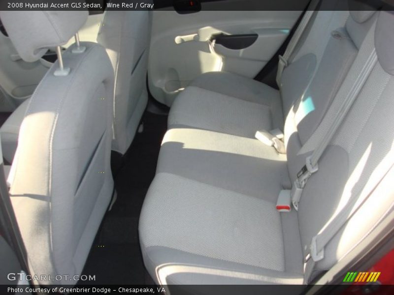 Wine Red / Gray 2008 Hyundai Accent GLS Sedan