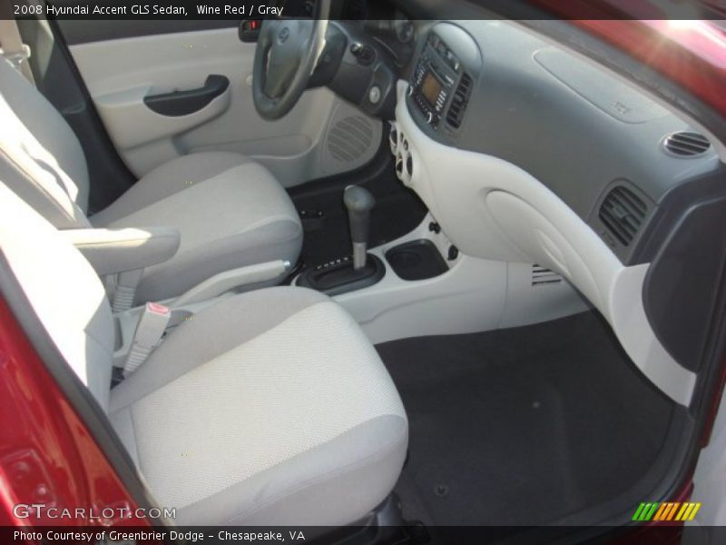 Wine Red / Gray 2008 Hyundai Accent GLS Sedan