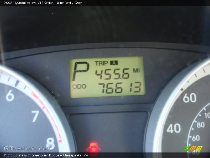 Wine Red / Gray 2008 Hyundai Accent GLS Sedan