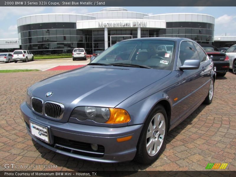 Steel Blue Metallic / Sand 2000 BMW 3 Series 323i Coupe