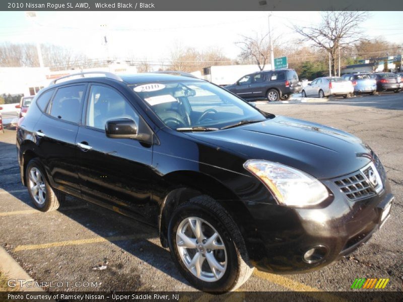 Wicked Black / Black 2010 Nissan Rogue SL AWD