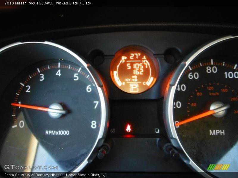 Wicked Black / Black 2010 Nissan Rogue SL AWD