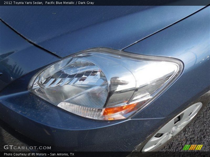 Pacific Blue Metallic / Dark Gray 2012 Toyota Yaris Sedan