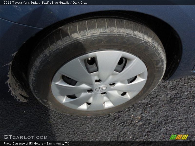 Pacific Blue Metallic / Dark Gray 2012 Toyota Yaris Sedan