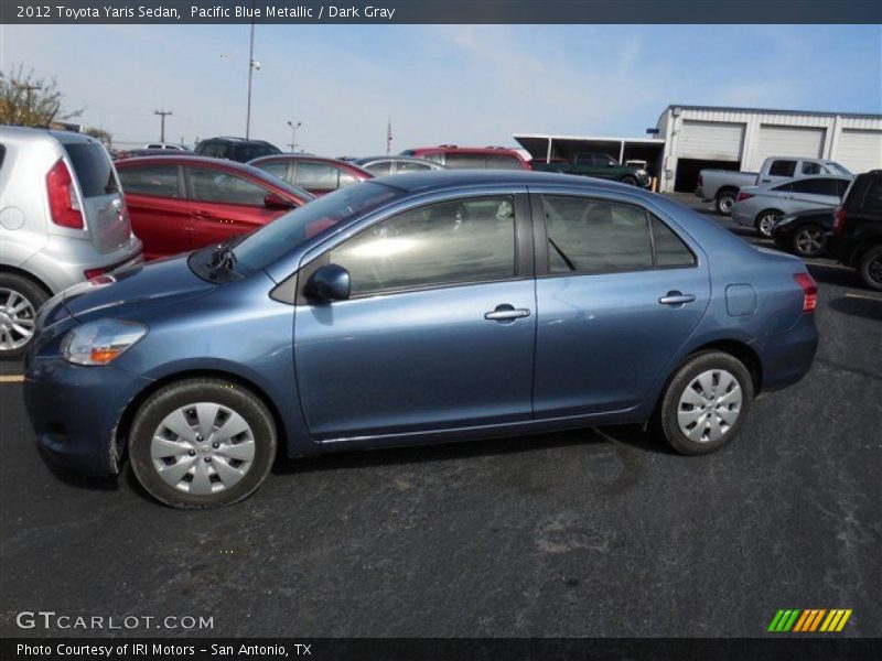 Pacific Blue Metallic / Dark Gray 2012 Toyota Yaris Sedan