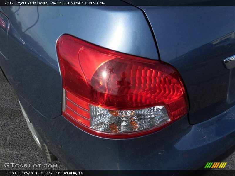 Pacific Blue Metallic / Dark Gray 2012 Toyota Yaris Sedan