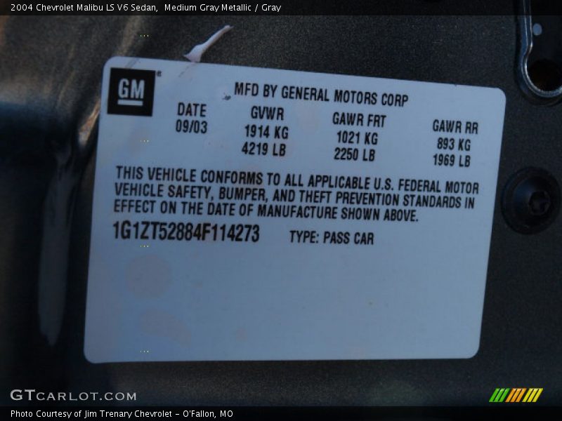 Medium Gray Metallic / Gray 2004 Chevrolet Malibu LS V6 Sedan