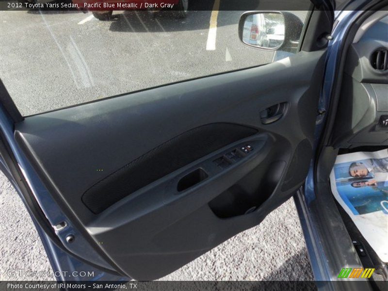 Pacific Blue Metallic / Dark Gray 2012 Toyota Yaris Sedan