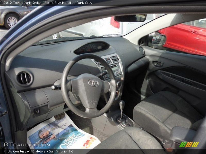 Pacific Blue Metallic / Dark Gray 2012 Toyota Yaris Sedan