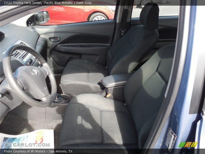 Pacific Blue Metallic / Dark Gray 2012 Toyota Yaris Sedan