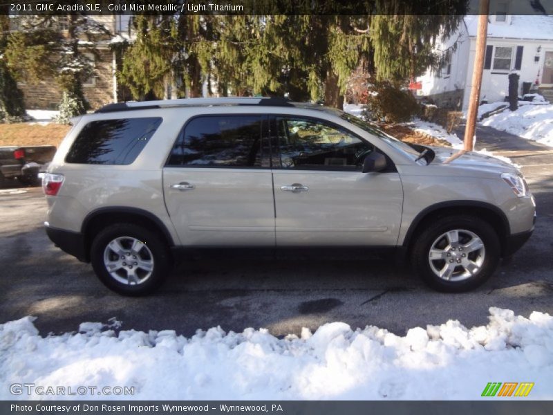 Gold Mist Metallic / Light Titanium 2011 GMC Acadia SLE