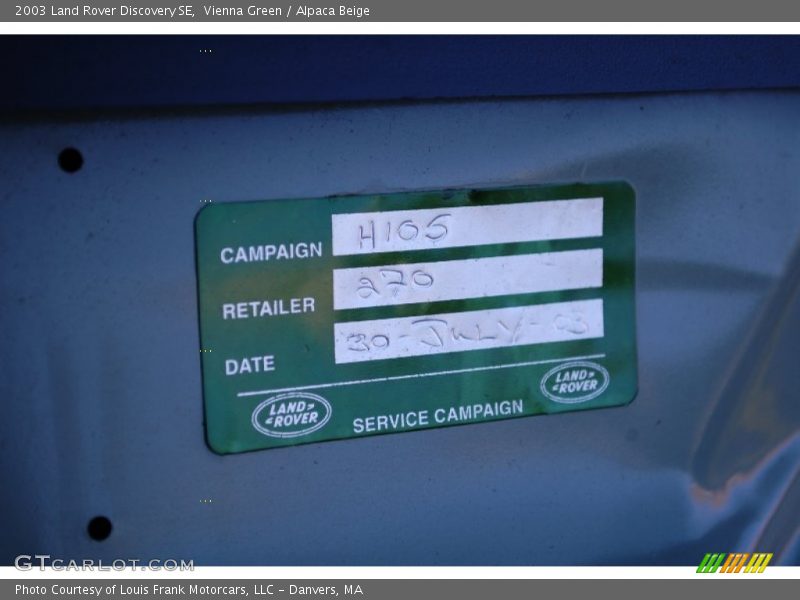 Vienna Green / Alpaca Beige 2003 Land Rover Discovery SE