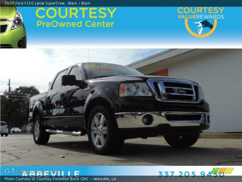 Black / Black 2007 Ford F150 Lariat SuperCrew