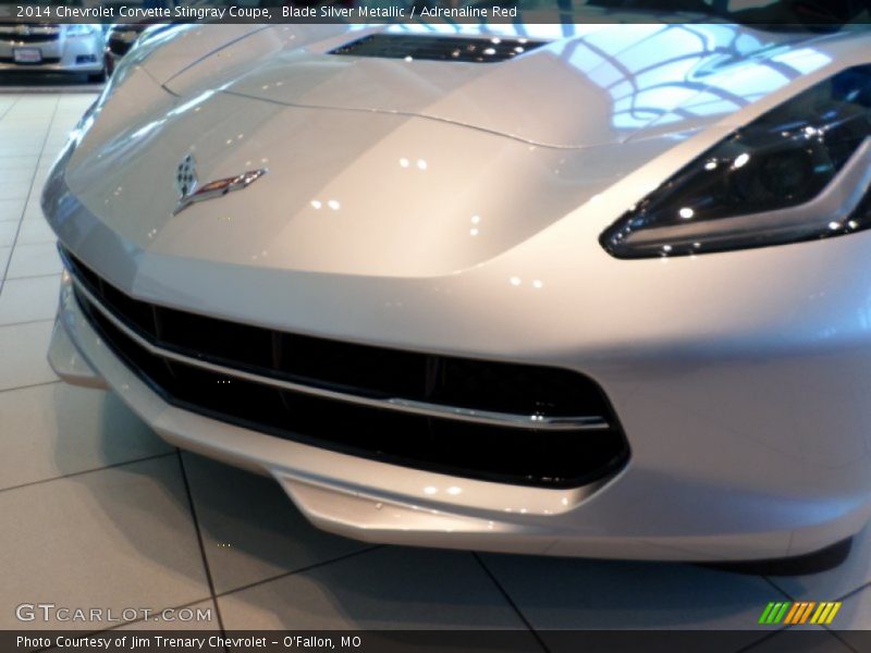 Blade Silver Metallic / Adrenaline Red 2014 Chevrolet Corvette Stingray Coupe