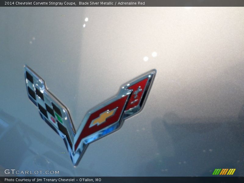 Blade Silver Metallic / Adrenaline Red 2014 Chevrolet Corvette Stingray Coupe