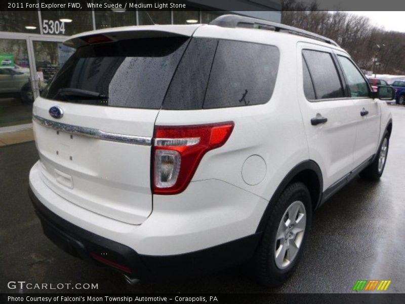 White Suede / Medium Light Stone 2011 Ford Explorer FWD