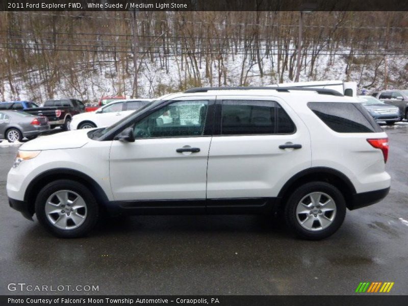 White Suede / Medium Light Stone 2011 Ford Explorer FWD