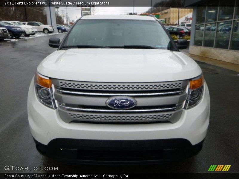 White Suede / Medium Light Stone 2011 Ford Explorer FWD