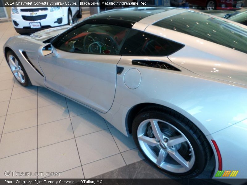 Blade Silver Metallic / Adrenaline Red 2014 Chevrolet Corvette Stingray Coupe