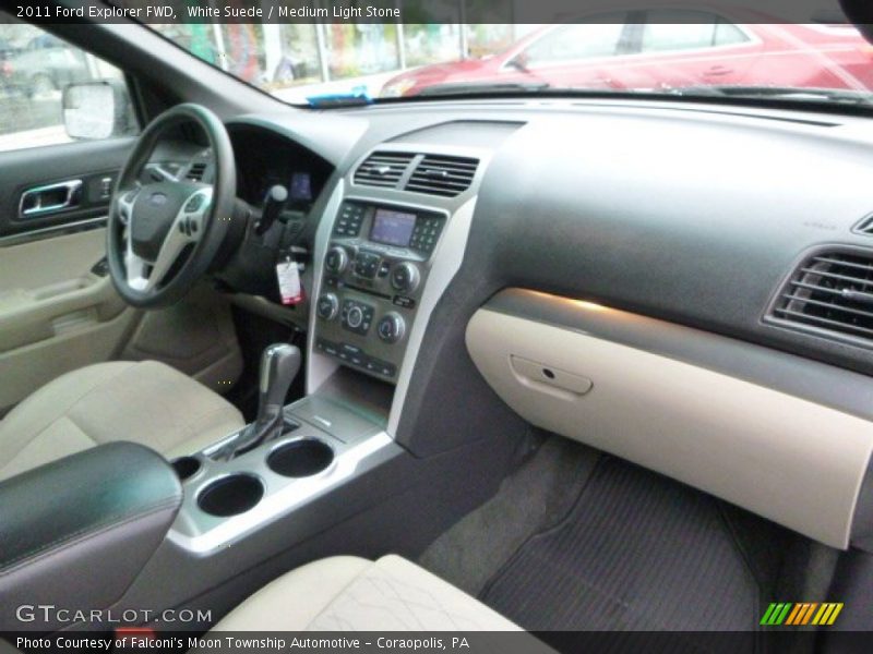 White Suede / Medium Light Stone 2011 Ford Explorer FWD