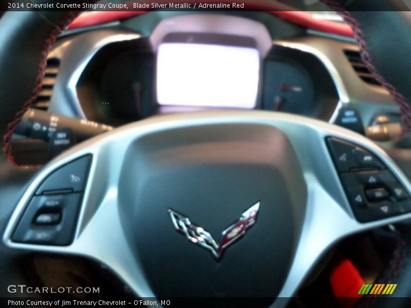 Blade Silver Metallic / Adrenaline Red 2014 Chevrolet Corvette Stingray Coupe