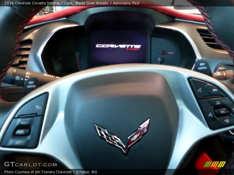Blade Silver Metallic / Adrenaline Red 2014 Chevrolet Corvette Stingray Coupe