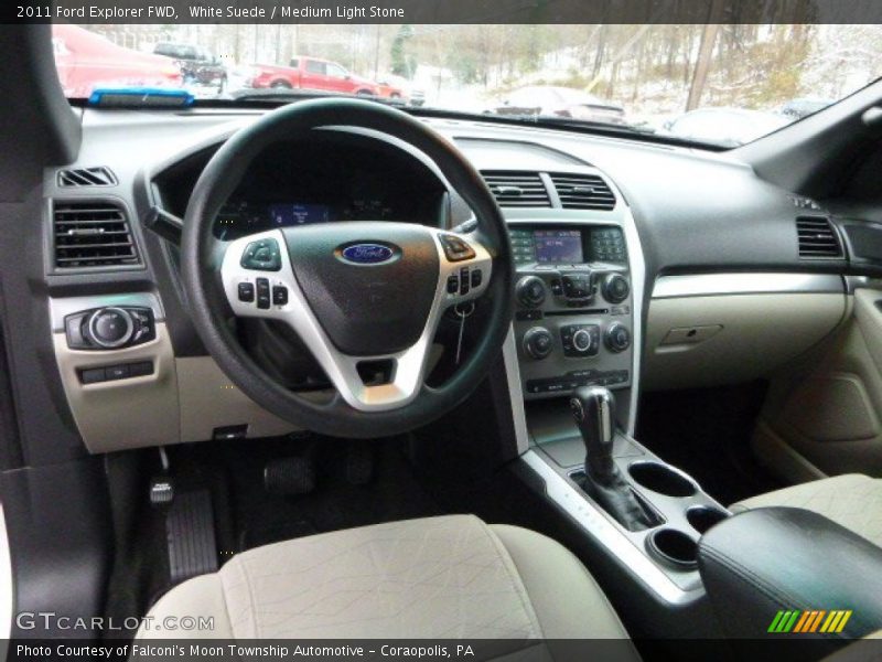 White Suede / Medium Light Stone 2011 Ford Explorer FWD