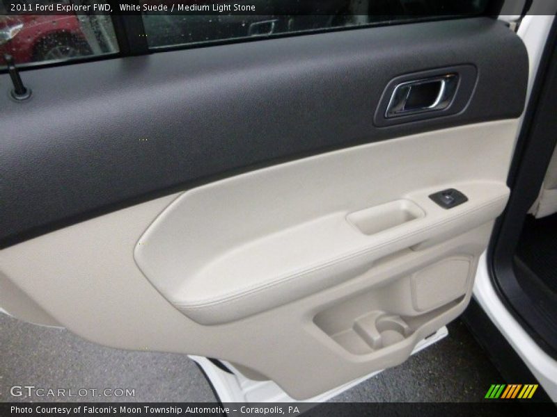 White Suede / Medium Light Stone 2011 Ford Explorer FWD