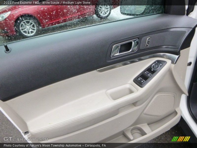 White Suede / Medium Light Stone 2011 Ford Explorer FWD