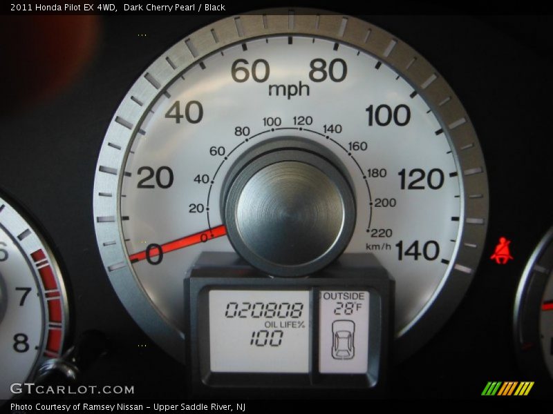 Dark Cherry Pearl / Black 2011 Honda Pilot EX 4WD