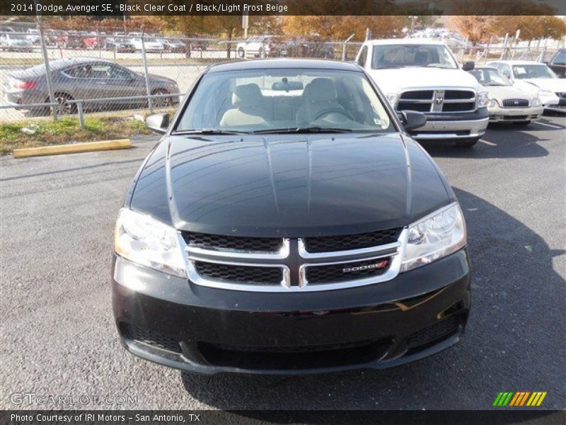 Black Clear Coat / Black/Light Frost Beige 2014 Dodge Avenger SE