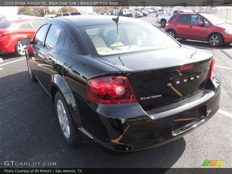 Black Clear Coat / Black/Light Frost Beige 2014 Dodge Avenger SE