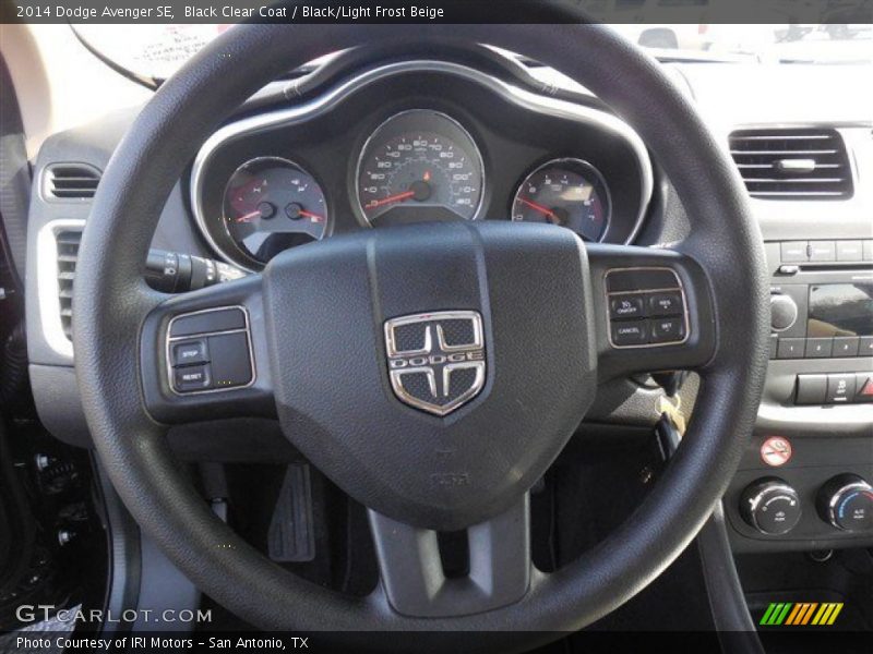 Black Clear Coat / Black/Light Frost Beige 2014 Dodge Avenger SE