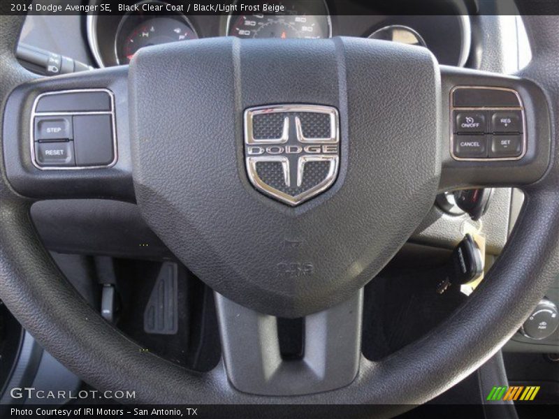Black Clear Coat / Black/Light Frost Beige 2014 Dodge Avenger SE