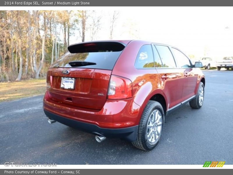 Sunset / Medium Light Stone 2014 Ford Edge SEL