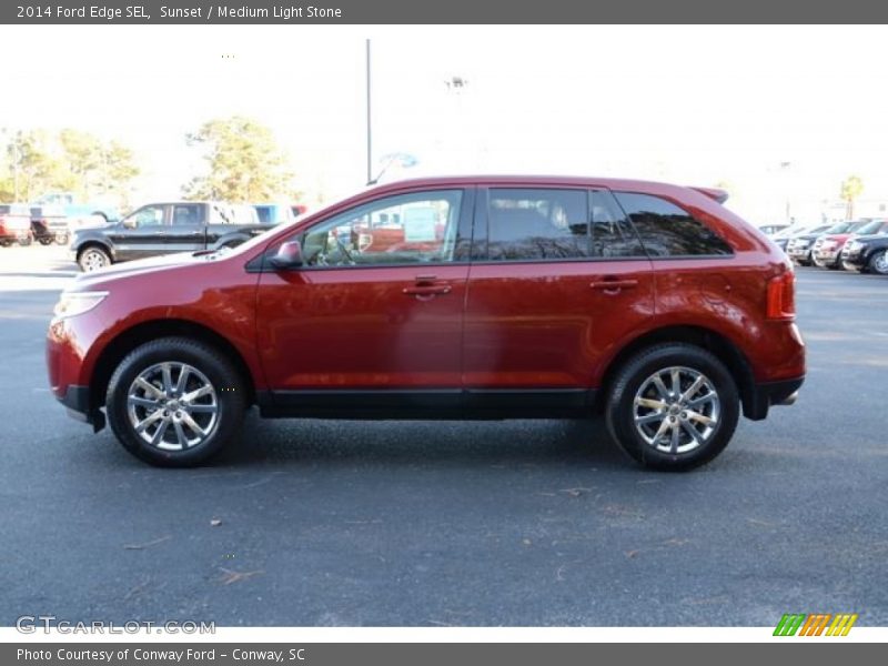 Sunset / Medium Light Stone 2014 Ford Edge SEL