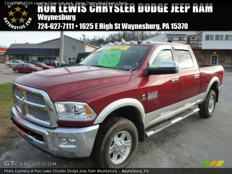 Deep Cherry Red Pearl / Black 2013 Ram 2500 Laramie Crew Cab 4x4