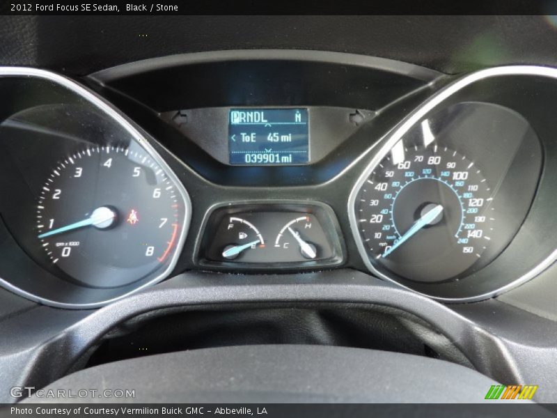 Black / Stone 2012 Ford Focus SE Sedan