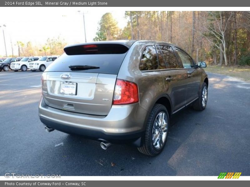 Mineral Gray / Medium Light Stone 2014 Ford Edge SEL