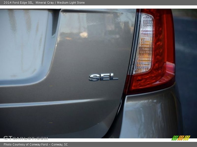 Mineral Gray / Medium Light Stone 2014 Ford Edge SEL
