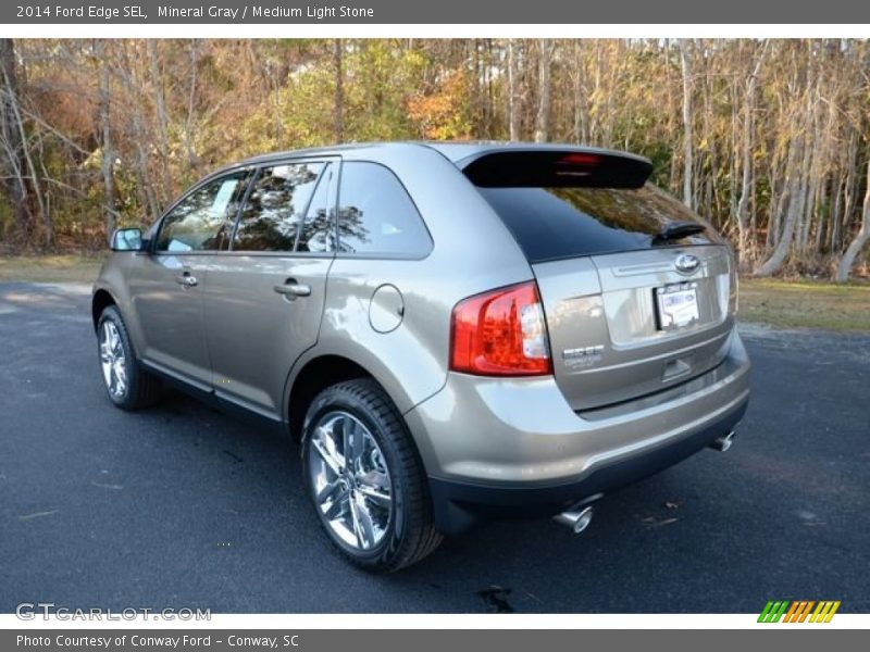 Mineral Gray / Medium Light Stone 2014 Ford Edge SEL