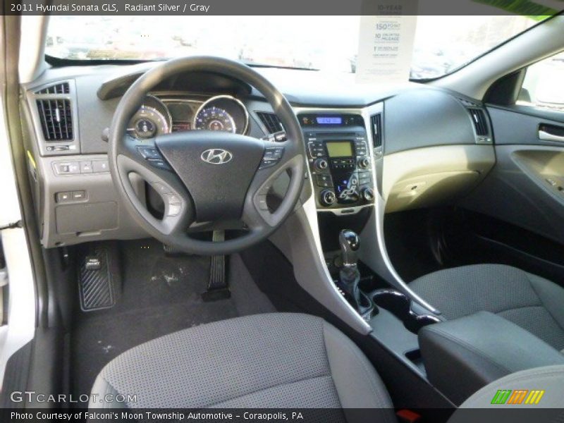 Radiant Silver / Gray 2011 Hyundai Sonata GLS