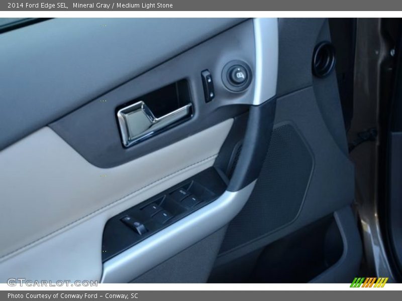 Mineral Gray / Medium Light Stone 2014 Ford Edge SEL