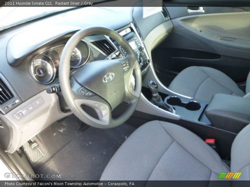 Radiant Silver / Gray 2011 Hyundai Sonata GLS
