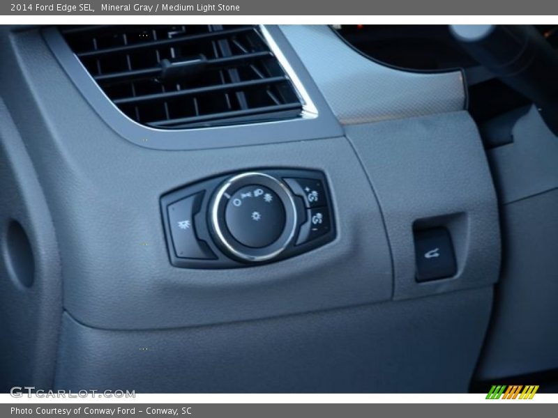 Mineral Gray / Medium Light Stone 2014 Ford Edge SEL