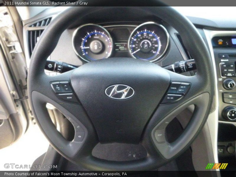 Radiant Silver / Gray 2011 Hyundai Sonata GLS
