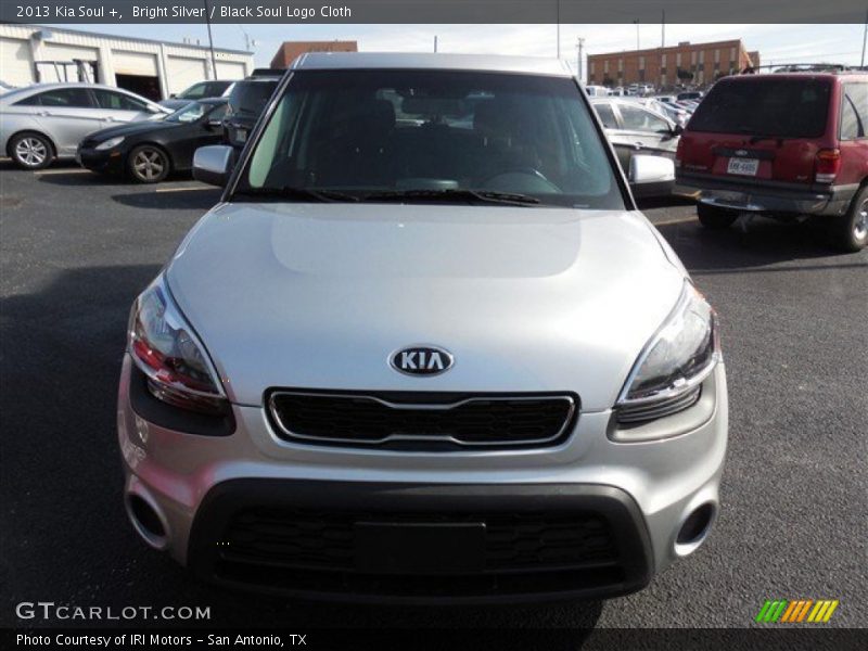 Bright Silver / Black Soul Logo Cloth 2013 Kia Soul +