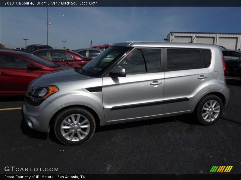 Bright Silver / Black Soul Logo Cloth 2013 Kia Soul +