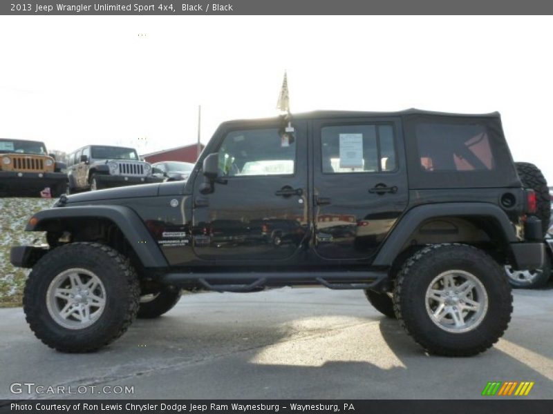 Black / Black 2013 Jeep Wrangler Unlimited Sport 4x4